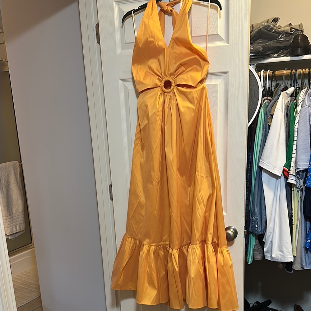 J.Crew Elegant Orange Halter Dress